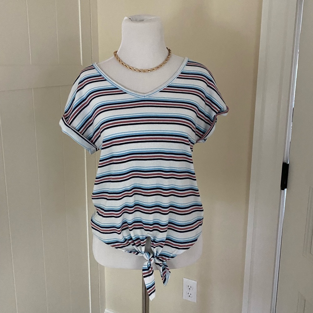 Hippie rose striped T-shirt